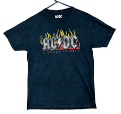 AC DC T Shirt Mens Small Highway To Hell Black Short Sleeve Band