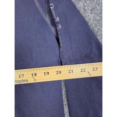 Kuhl Wildfibre Shirt Mens Medium Blue Long Sleeve Organic Cotton Zipper Pocket