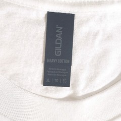 LOT of 12 Gildan Men’s XL Solid Heavy Cotton Plain Short Sleeve White T-Shirt