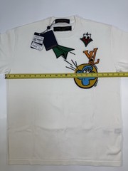 Louis Vuitton MNG Comics Intarsia Crewneck T-Shirt White Size M NWT
