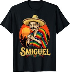 Smiguel Mexican Sombrero Vintage Mexican Culture Mashup T-Shirt