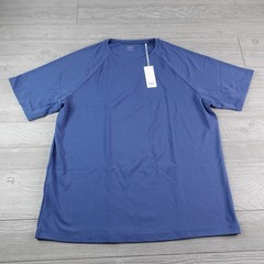 NEW Cozy Earth Ultra Soft Bamboo Raglan Tee Men’s Size 3XL XXXL Cobalt Blue NWT