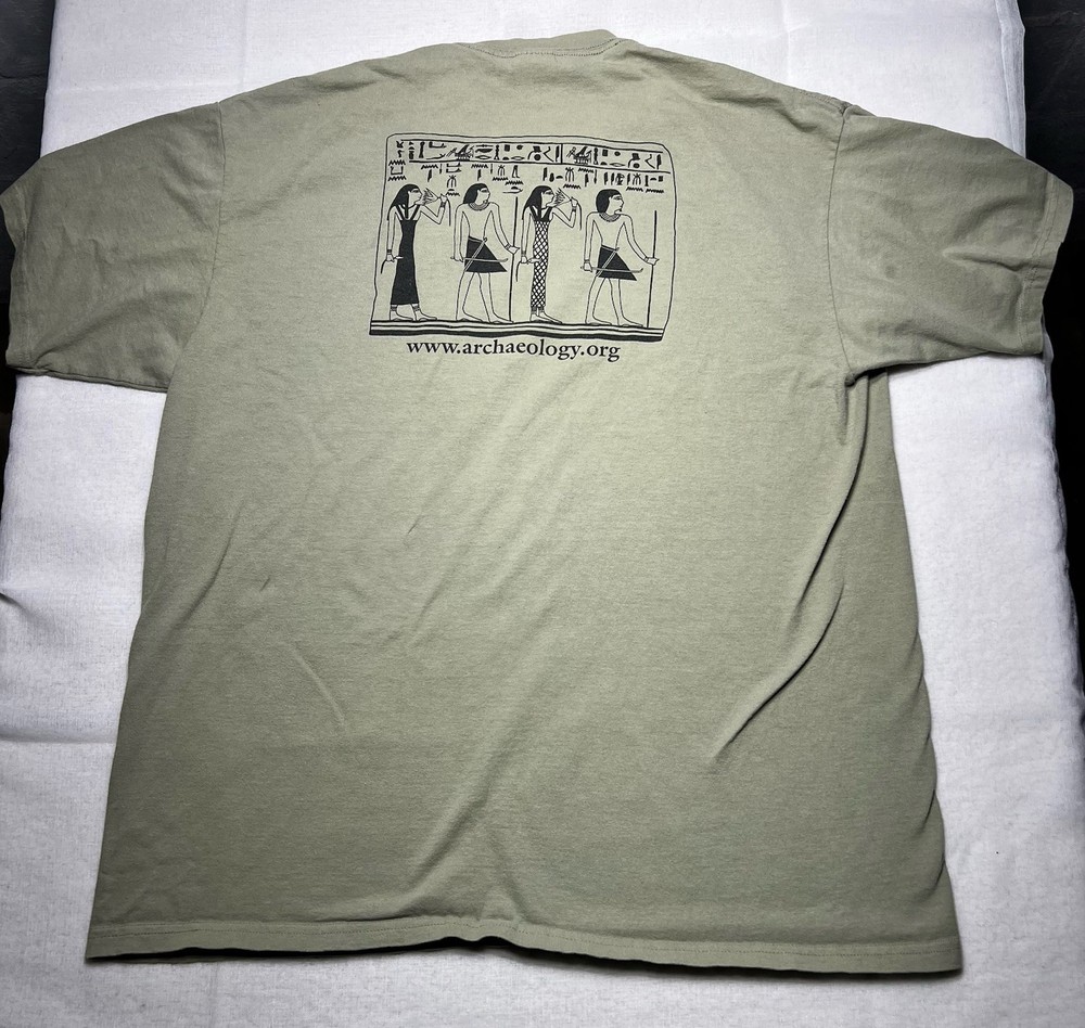 VTG Archaeology Dot Org T Shirt Anvil T Shirt Sz XL Extra Large Egypt Pharaoh
