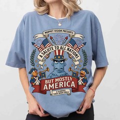 T-Shirt A Salute To All Nations But Mostly America Muppets, Sam The Eagle Patrio