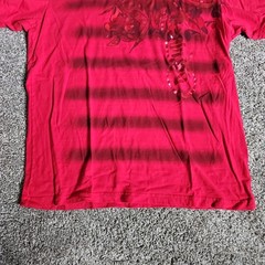 Ecko UNLTD the Exhibit Red Foil Graphic Size 2XL Short Sleeve Y2K Shirt