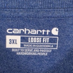 Carhartt Men’s 3XL Blue Loose Fit Short Sleeve Plain Side Pocket T-Shirt