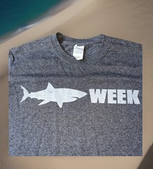Rare Discovery TV Channel Shark Week ‘Fill In Blank’ Promo Shirt Small Gray New