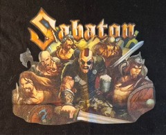Sabaton Gods of War Metal Music T-Shirt Adult Medium Black Iron On Pullover Top