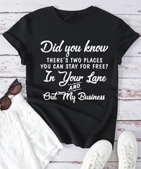 Funny T Shirt Men Woman Unisex Black White Letter Print Sarcastic