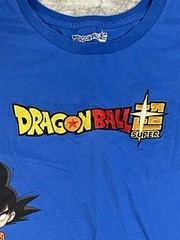 Dragon Ball Super Goku Chibi Mens 2XL XXL Blue T-Shirt Embroidered Logo