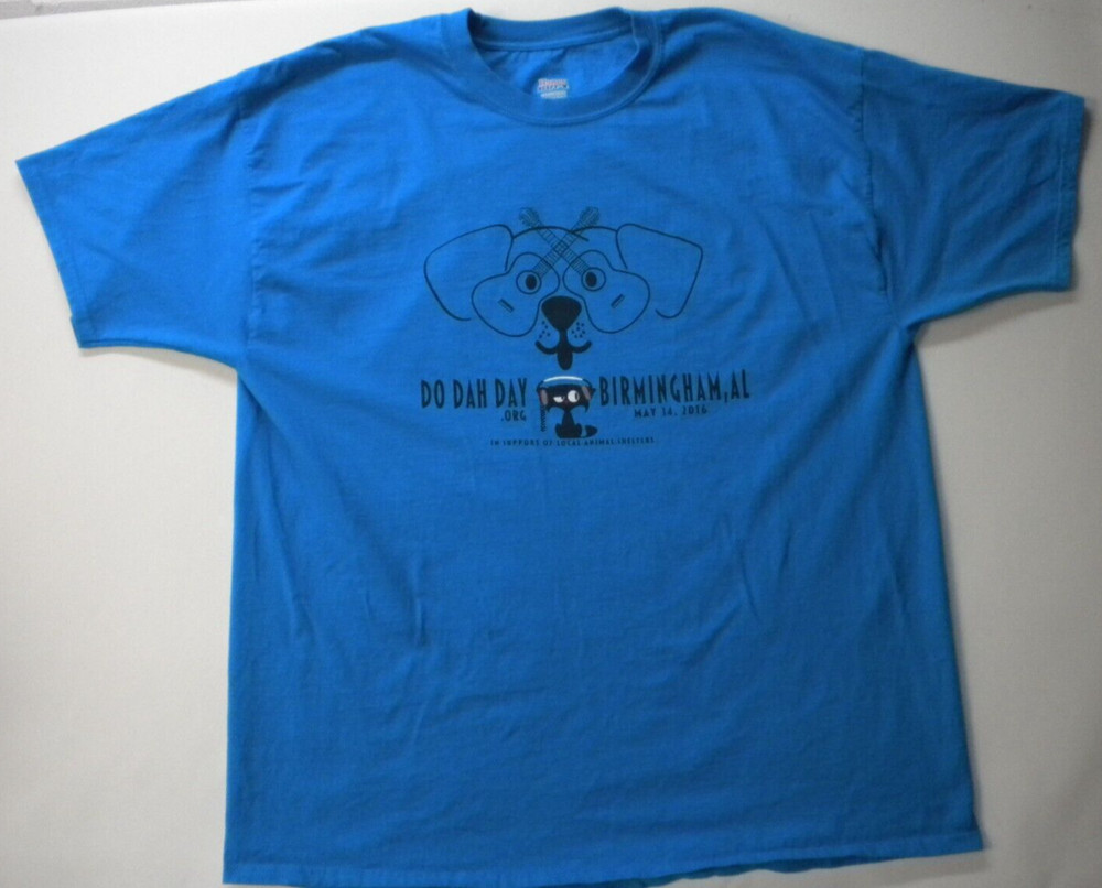2016 Birmingham Do Dah Day Blue 2XL T Shirt Cat Dog Pets Alabama FREE SHIPPING