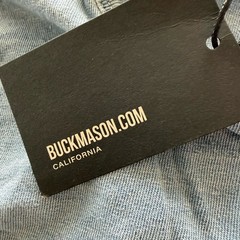 Buck Mason New IndigoDipped Yuma 90s Boxy Pocket Tee Mens Medium Blue SS