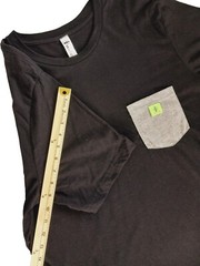 Humants Men’s Large Workwear Jersey Pocket Tee Dark Black Gray heather Cotton