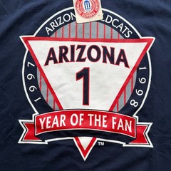 Logo 7 Arizona Wildcats Year of Fan Uni College Shirt Sz Large NWT Vintage 90s