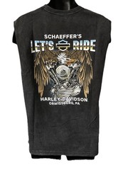 Harley Davidson Men’s Combustion Cycle Sleeveless Tank Top Dyed Black 3003032