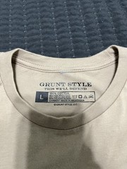 Grunt Style Graphic T Shirt Bravo 2 Men’s L Khaki USA American Skull NWOT (5)