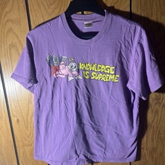 SUPREME Knowledge Is Supreme Graphic T-Shirt Purple Crew M