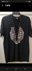 Harley Davidson Lace Up Shirt Size M