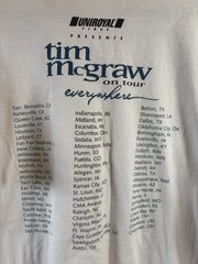 AUTHENTIC Vintage XL Tim McGraw 1997 Tour Country Concert CREW Shirt HTF