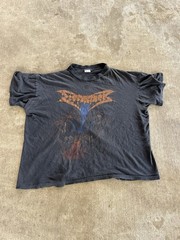 Vintage 90s Dismember Death Metal Band Tee Boxy Faded Large Single Stitch