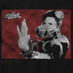 Vintage Street Fighter Video Game Chun Li Womens or Mens Crewneck T Shirt Tee