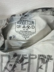 Led Zeppelin Zoso Symbols Grey Wash Tie-Dye Graphic T-Shirt