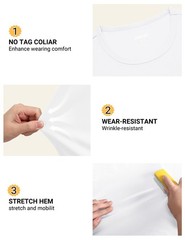 3 Pack Men’s Athletic T-Shirts Short Sleeve – Quick Dry Moisture Wicking Work…