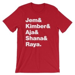 Jem And The Holograms T-Shirt. Black White Gray or Red Soft Cotton Tee