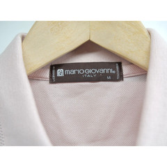 Vintage MARIO GIOVANNI Italy Short Sleeve Polo T-Shirt Pink M Made in Japan Rare