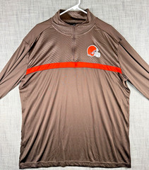 Size 2XL – Cleveland Browns Lightweight Quarter-Zip Crewneck Long Sleeve Shirt