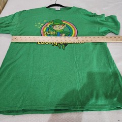 Delta Pro Weight Shirt Mens XL Green Lucky Charms Feeling Lucky Leprechaun Tee