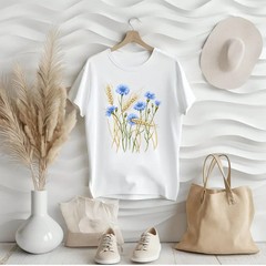 Cornflower Floral Comfort T-Shirt