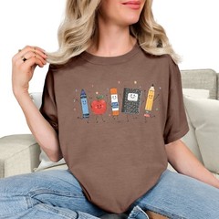 Cute Teacher Doodle Shirt, Comfort Colors ool Supplies Tee, school Teacher Shirt