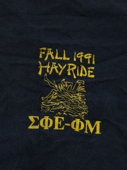 Vintage 1991 Sigma Phi Epsilon Fall Hayride Graphic Long Sleeve T-Shirt