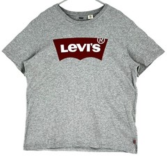 Levi’s Herren T-Shirt Rundhals Kurzarm Grau Jersey Regular, Größe XL