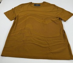 Alfani Men’s Tonal Wave Jacquard T-Shirt Rayon/Nylon Light Amber-Large