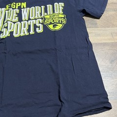 Walt Disney T-Shirt ESPN Wide World Of Sports Blue Adult Size M Medium Champion