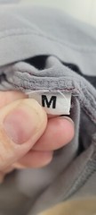 American Fighter Gray and Red Distressed Three Button Up Men’s Medium T-shirt
