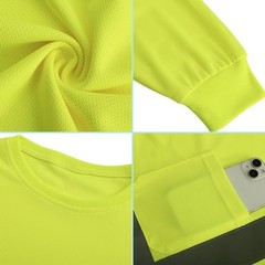 Custom Hi Vis Shirt PRINTED Personalized Class 3 Long Sleeve T-Shirt