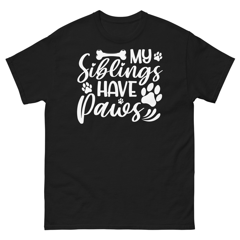 My Siblings Have Paws Animal Lover Pet Owner Dogs and Cats Men’s Classic Tee