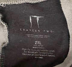 IT Chapter Two Movie Half/Half Clown Black-Gray Mens T-Shirt Size XL