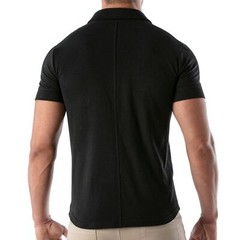 TOF PARIS T-Shirts Short Sleeved Cotton Pique Shirt Black 33
