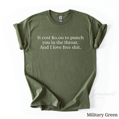 Humorous Rude Sarcastic Graphic Novelty Offensive Funny T Shirt Throat Punch Tee