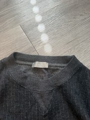 Dior Atelier Paris Pinstripe Embroidered Wool Cotton Gray Men’s T-Shirt L