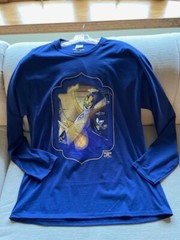 NEW Hazbin Hotel – Adam Long Sleeve T-Shirt Slate Blue 100% Cotton