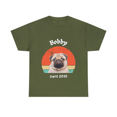 Customise Your Pet Photo Unisex T-shirt – Retro Vintage Style