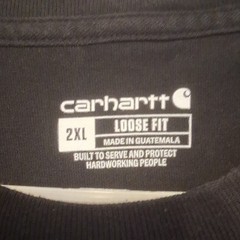 Carhartt K87 Mens 2XL T-Shirt Loose Fit Heavyweight Pocket Black Outdoorsman