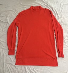 US Navy Flight Deck Jersey Red Flame Resistant Mock Neck Shirt XL Military FR