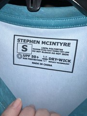 UPF 50+ Sun Shirt Stephen McIntyre Mens S Color Art Dry Wick Swim Sport fishing