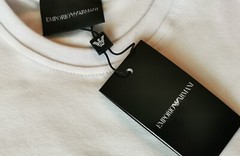 Emporio Armani Men’s White cotton T-Shirt Round neck , Size M*L*XL*XXL*XXXL New